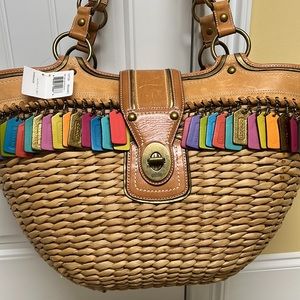 Coach Lily Straw large legacy Basket Tote Bag- Limited Edition 65th anniversary
